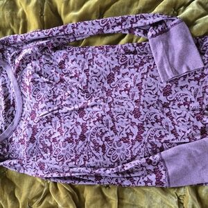 Floral Long Sleeve Tee - Purple